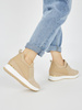 Brown Suede Wedge Sneakers
