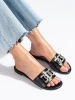 Chic Black Sandals with Elegant Buckle