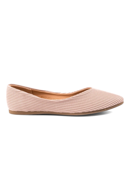 Vinceza Beige Textile Ballet Flats