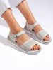 Chic Grey Platform Sandals by Sergio Leone