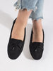 Wygodne zamszowe mokasyny damskie czarne