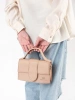 Small Beige Handbag with Handle