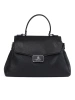 Black Handbag with Handle and Strap