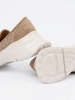 Beige shoes with thick sole
