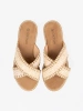 Beige Women's Woven Mules
