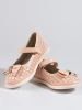 Lace-Style Ballet Flats in Powder Pink by Vinceza