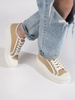 Dark Beige Platform Sneakers