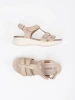 Comfortable beige women's sandals
