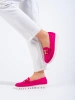 Pink Suede Chunky Sole Loafers