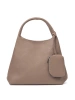 Elegant Dark Beige Handbag with Cosmetic Bag Inside