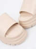 Light Beige Platform Slide Sandals