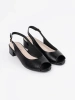 Black Elegant Low Heel Sandals