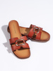 Brown Slide Sandals by Sergio Leone