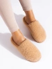 Cozy Furry Slip-On Slippers in Brown