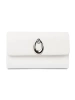 White clutch with silver elements