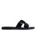 Black Flat Slides