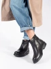 Black Leather Chelsea Boots with Flat Soles by Sergio Leone