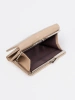 Women's beige faux leather wallet