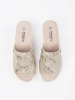 Women's wedge sandals taupe