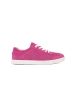 Pink perforated leather sneakers