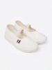 Lightweight White Shoes with Elastic Strap