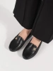 Black women's shoes with hidden wedge