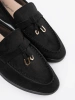 Women's Black Suede Loafers