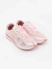 Pink Sneakers with Floral Motif