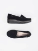 Black loafers with thick sole