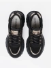 Black Sneakers with Decorative Gold Heart