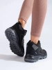 Wysokie buty trekkingowe damskie DK Softshell czarno-szare