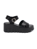 Black platform sandals