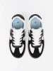 Black and white platform sneakers