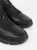 Czarne botki męskie sznurowane
