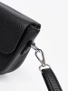 Women's Black Handbag with Decorative Clasp