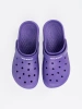 Purple rubber flip-flops