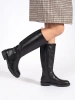 Classic Black Leather Riding Boots by Sergio Leone