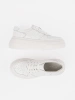 Sergio Leone white leather platform sneakers