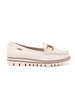 Beige Platform Loafers