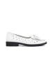 White perforated shoes with a bow
