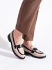Creamy Patent Loafers with Buckle