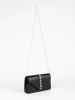 Chic Black Clutch with Decorative Crystals