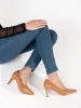 Caramel stiletto pumps