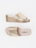 Women's Gold Wedge Sandals