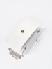 White clutch with silver elements