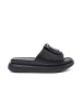 Black comfortable platform slides
