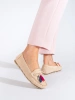 Boho Suede Loafers with Tassels in Beige