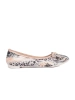 Snakeskin Patterned Ballet Flats
