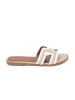 Women's white flat sandals