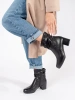 Black Leather Ankle Boots with Scrunched Upper - Sergio Leone